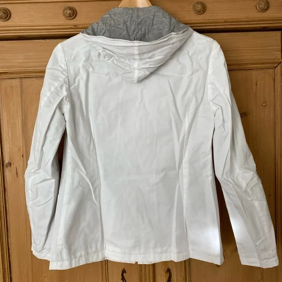 Brunello Cucinelli White Women's Jacket with Gray Hood S - Picture 7 of 11